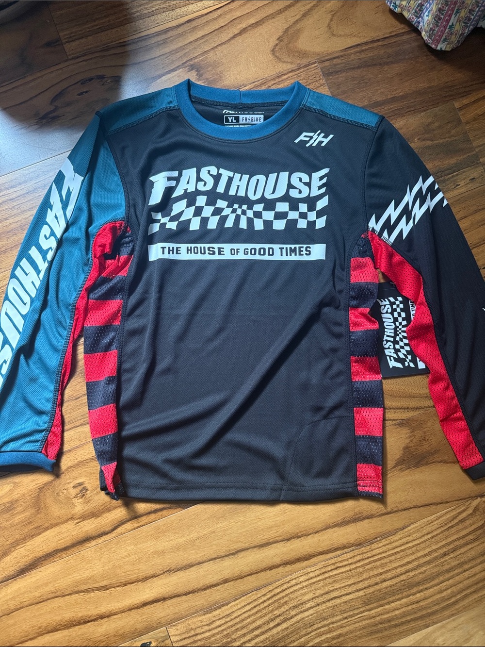 NWT Fasthouse Classic Velocity Long Sleeve MTB Jersey (Sz Youth Large)